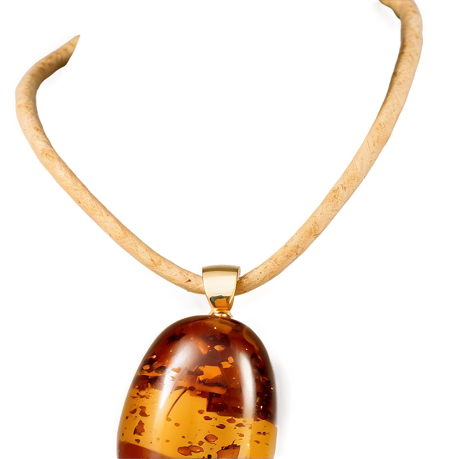 Polished Amber Pendant Png 06242024