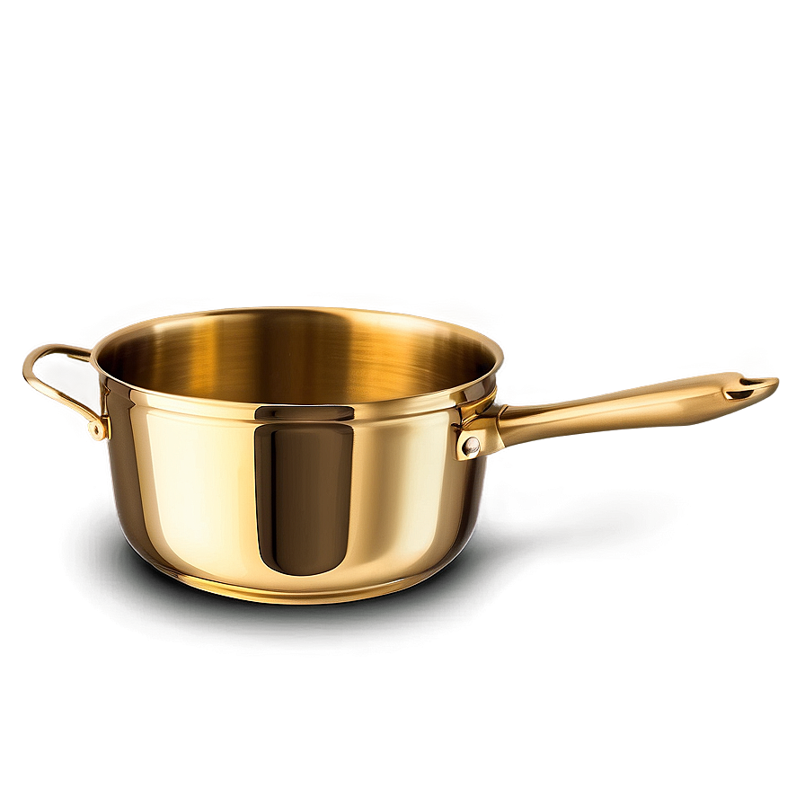 Polished Brass Cooking Pot Png 06122024