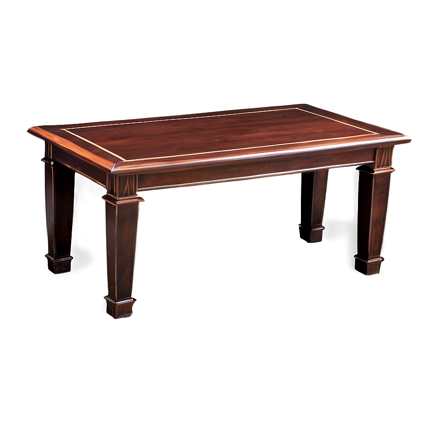 Polished Brown Wooden Desk Png Egp65