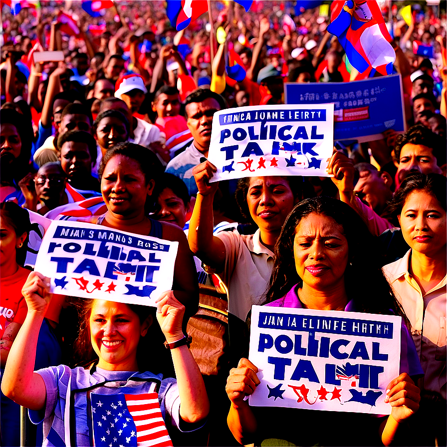 Political Rally Crowd Png 06242024