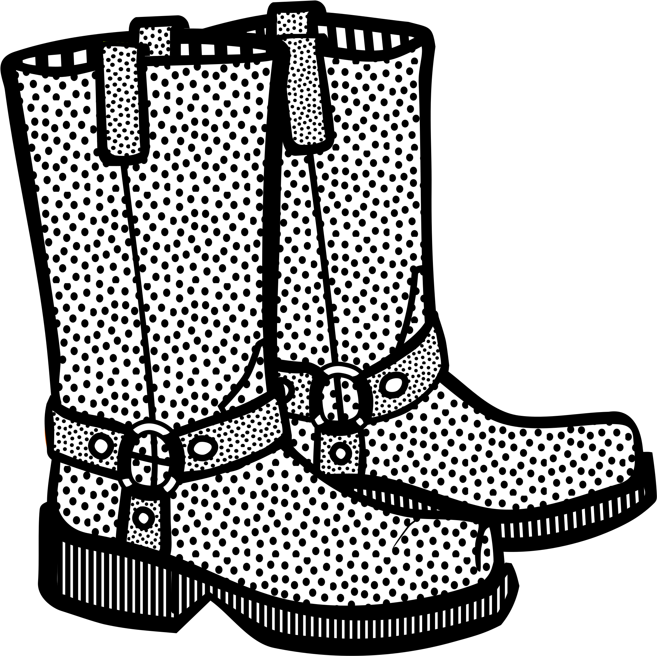 Polka Dot Boots Illustration