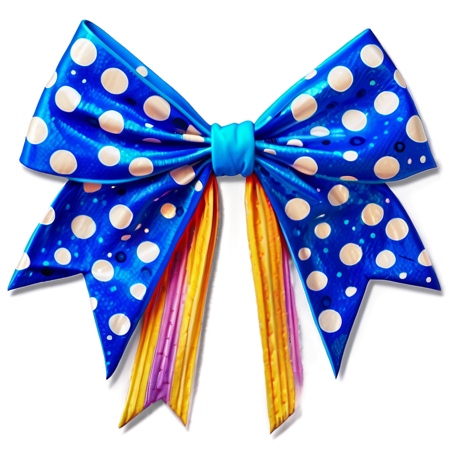 Polka Dot Cheer Bow Png 06212024