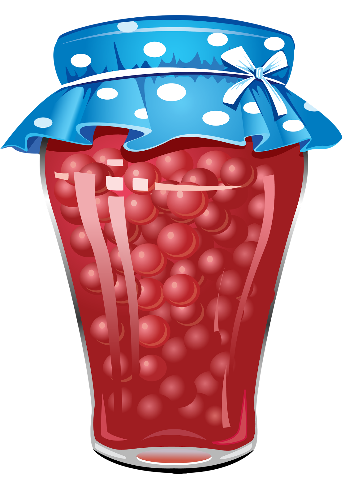 Polka Dot Covered Jam Jar