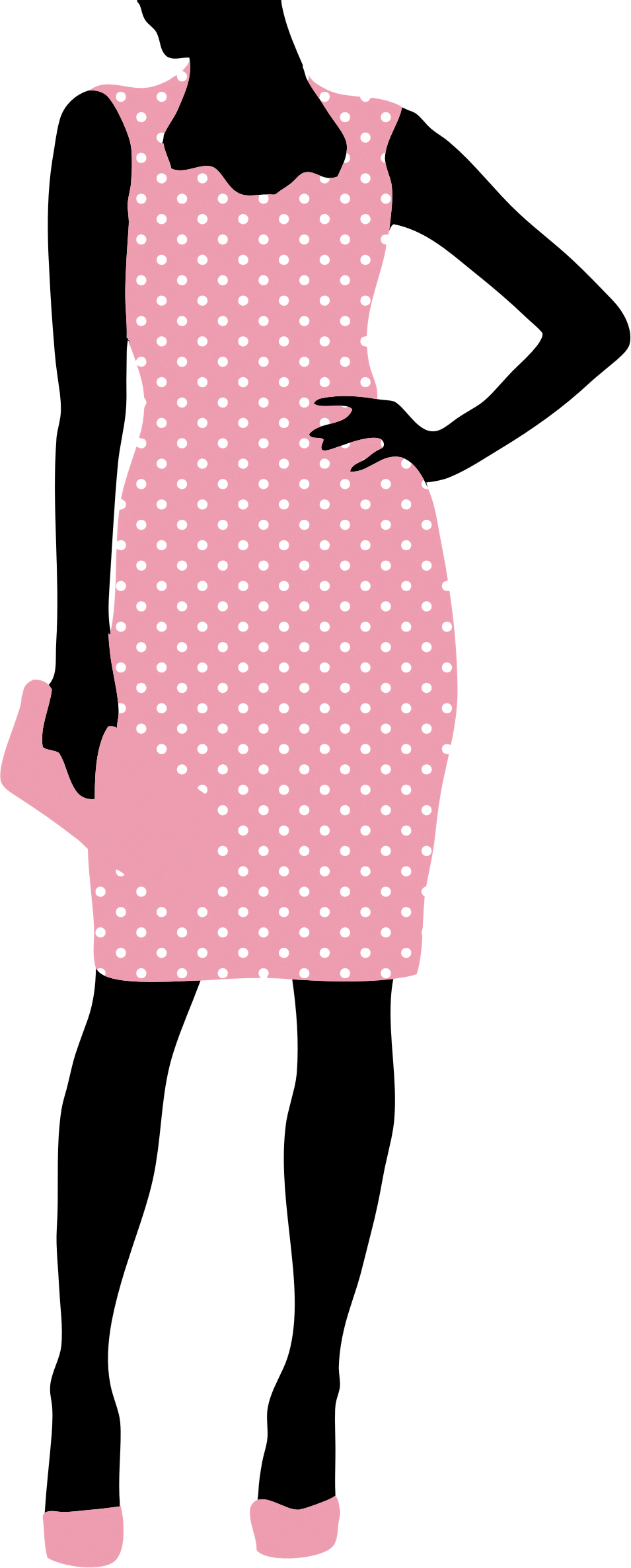 Polka Dot Dress Silhouette Image