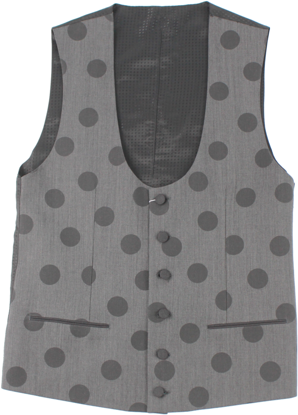 Polka Dot Grey Vest