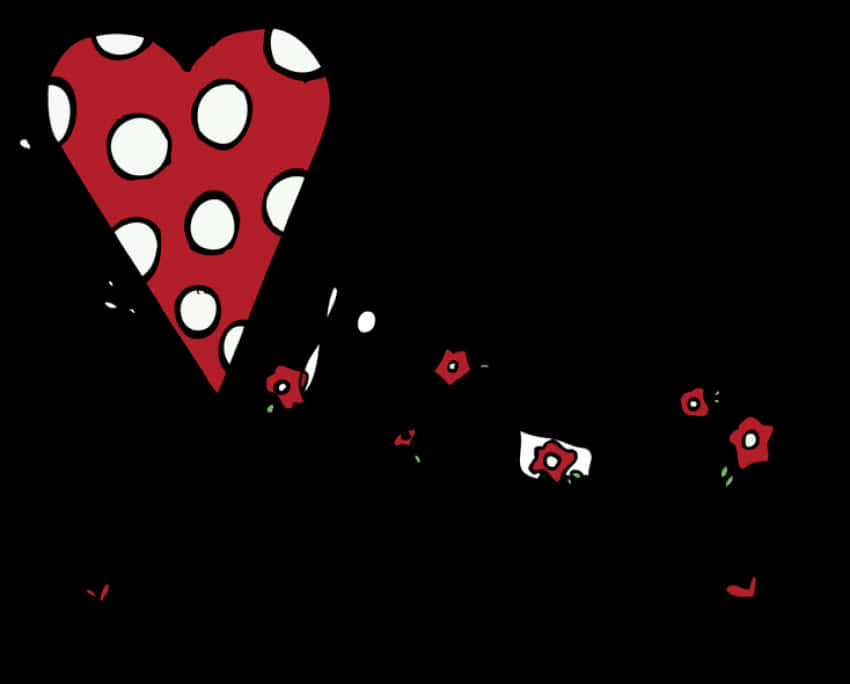 Polka Dot Heart Art