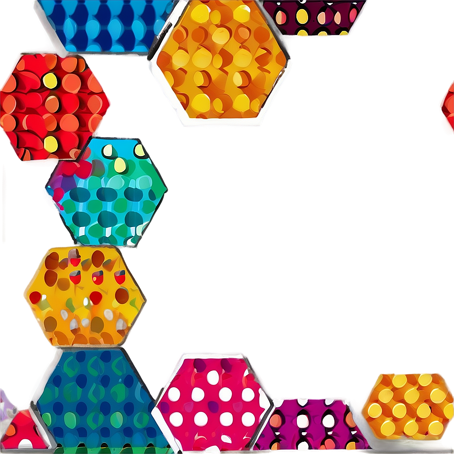 Polka Dot Hexagon Pattern Png 11