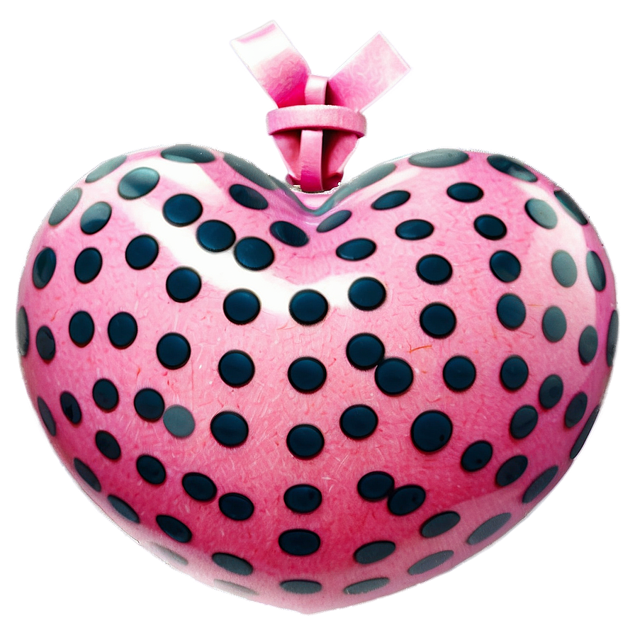 Polka Dot Pink Heart Png Hth20