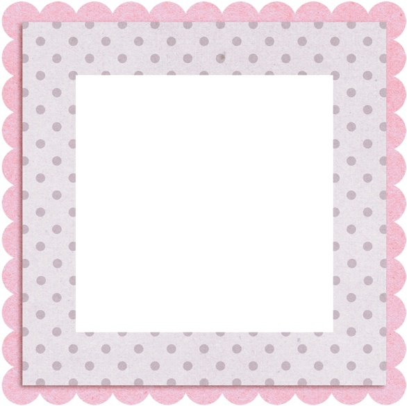 Polka Dot Scalloped Frame