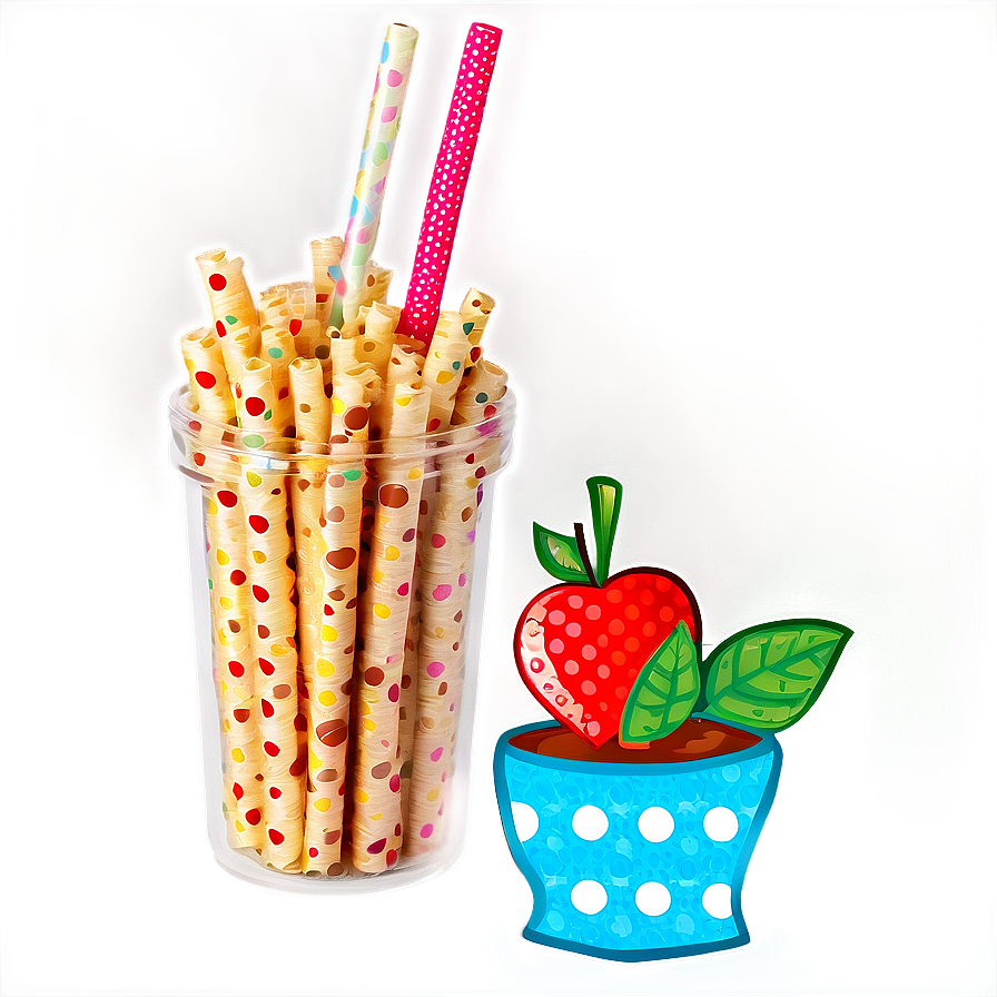 Polka Dot Straw Png 05242024