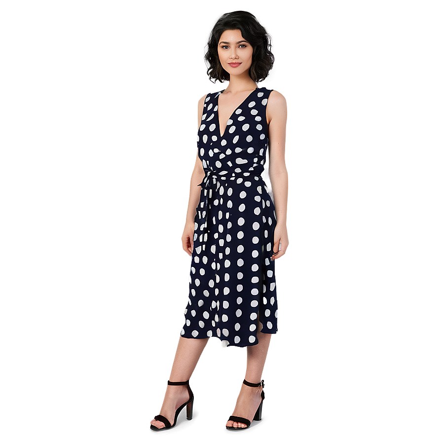 Polka Dot Wrap Dress Png Ofh27