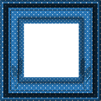 Polka Dotted Blue Frame