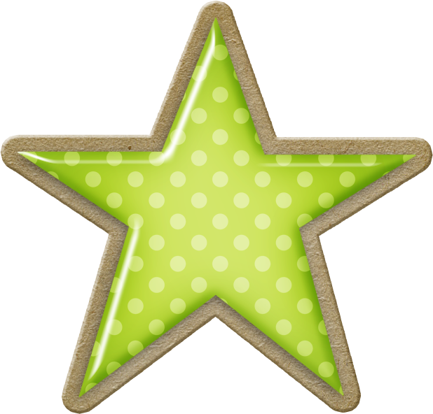 Polka Dotted Green Star