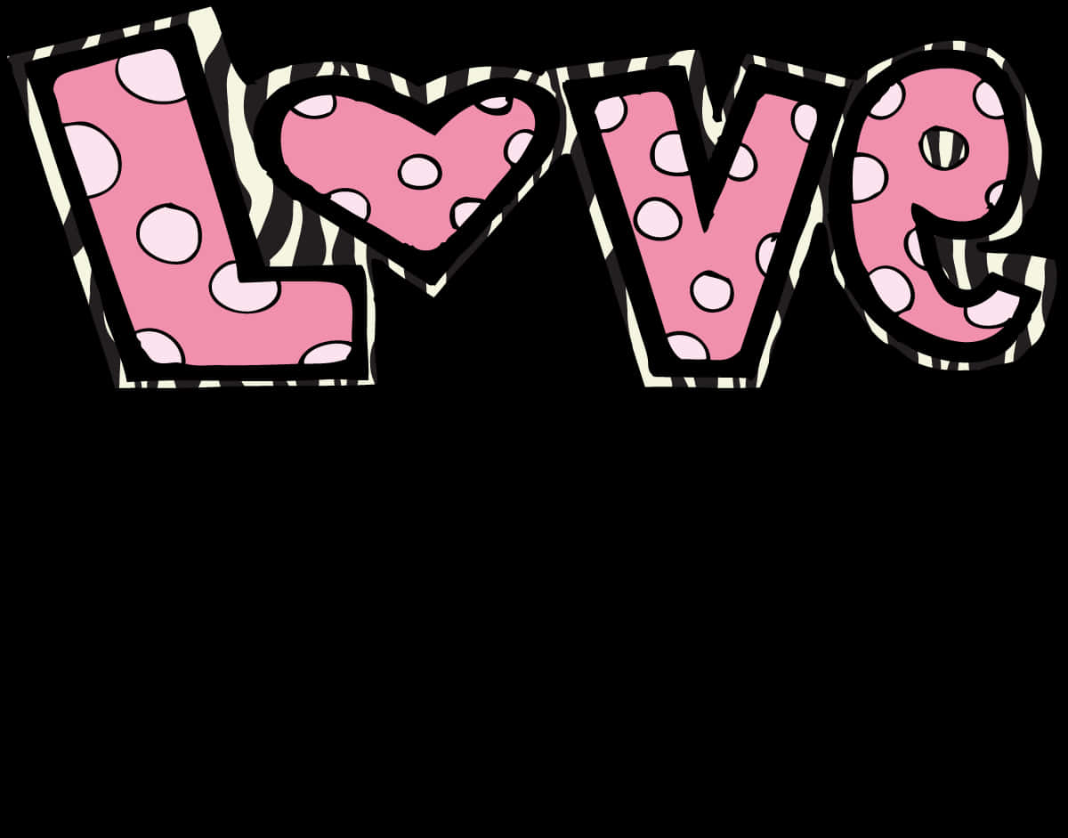 Polka Dotted Pink Love Graphic