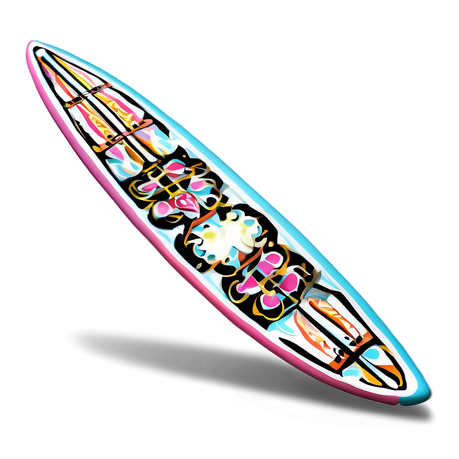 Polynesian Inspired Surfboard Png 64