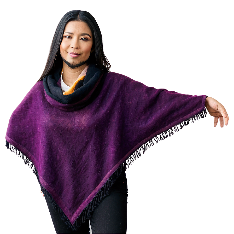 Poncho And Scarf Set Png Kfs49