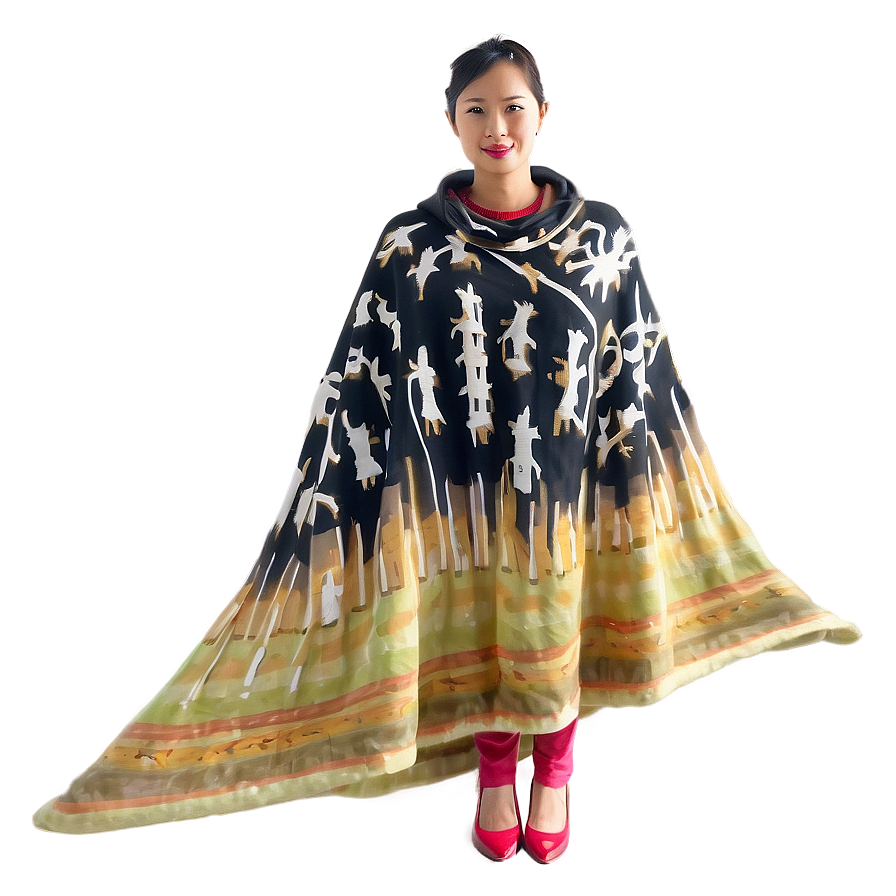 Poncho With Belt Png 66