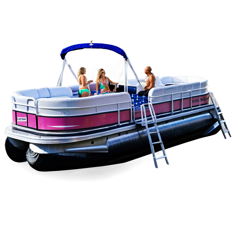 Pontoon Boat Sunset Party Png Guf