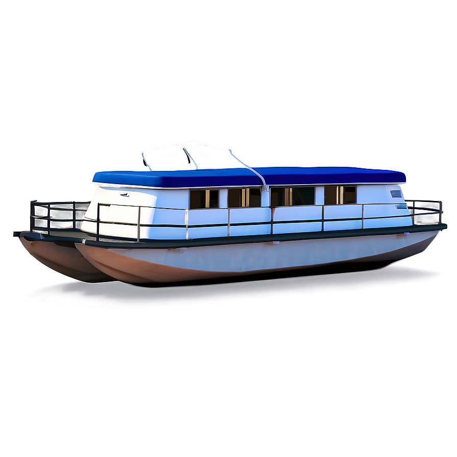 Pontoon Boat Under Starry Sky Png 19