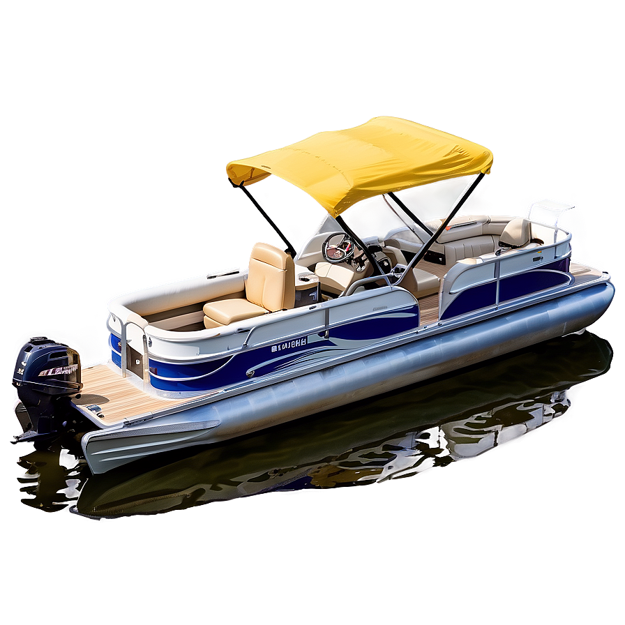 Pontoon Boat With Bimini Top Png 06292024