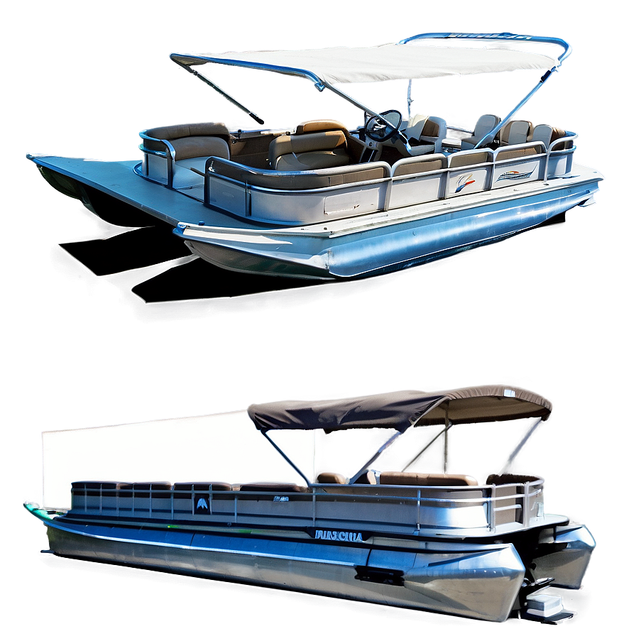 Pontoon Boat With Bimini Top Png Hwo96