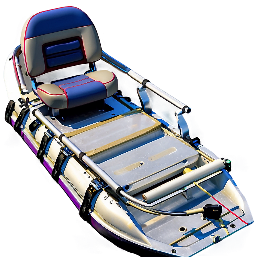 Pontoon Boat With Fishing Rod Holders Png 06292024