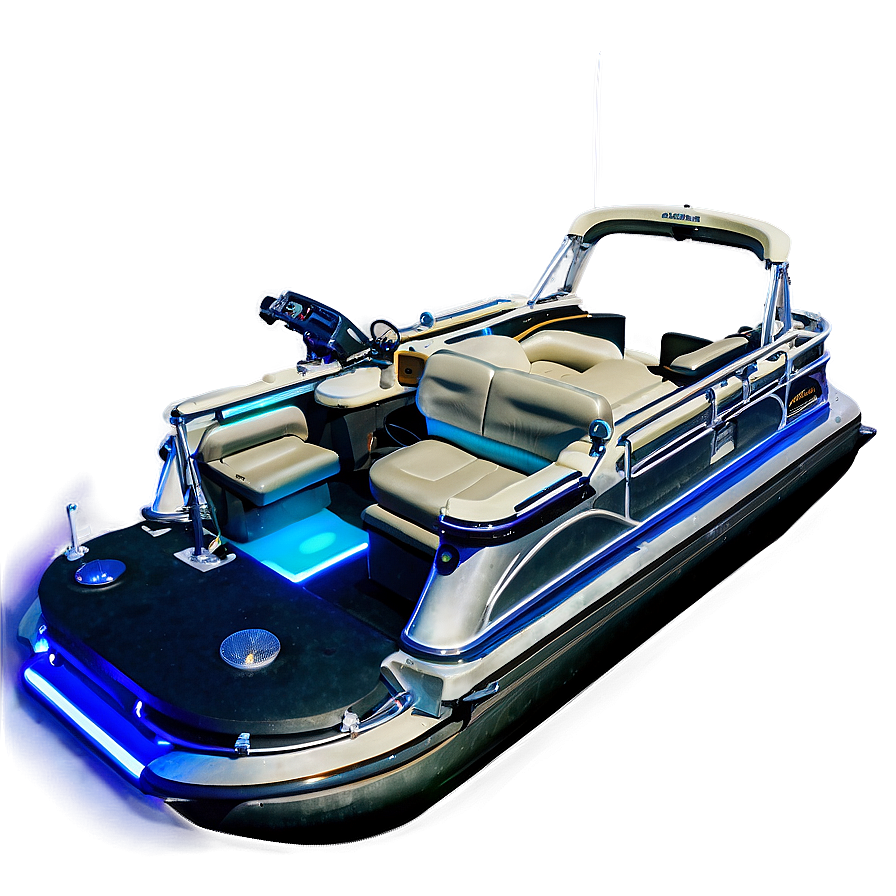 Pontoon Boat With Underwater Lights Png Ygo