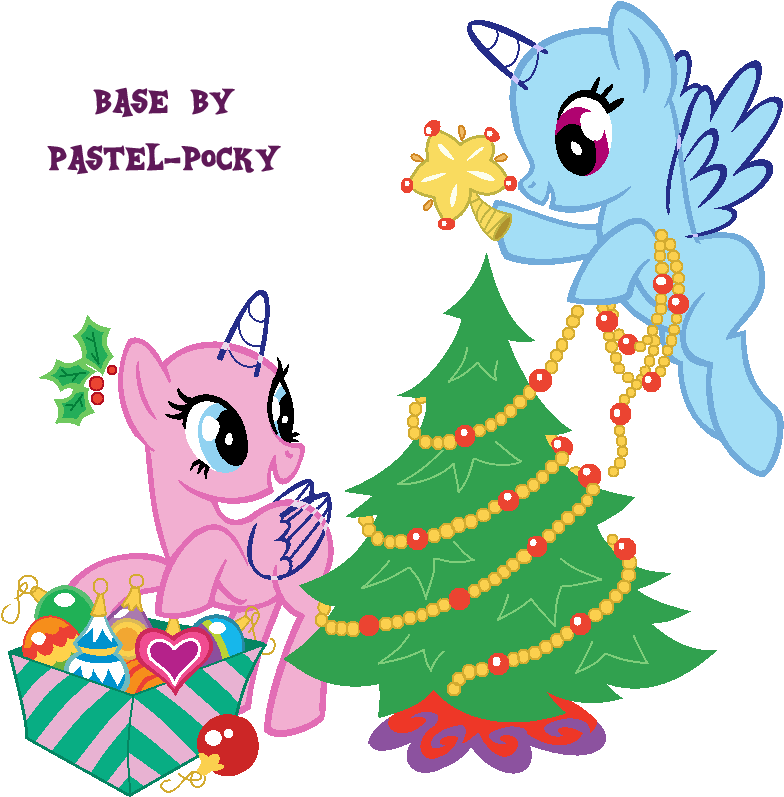 Pony Christmas Decoration Scene