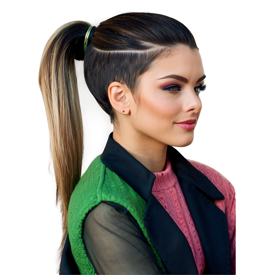 Ponytail With Undercut Png 06262024