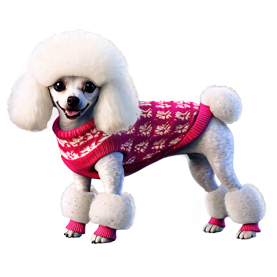 Poodle In Sweater Png 06112024