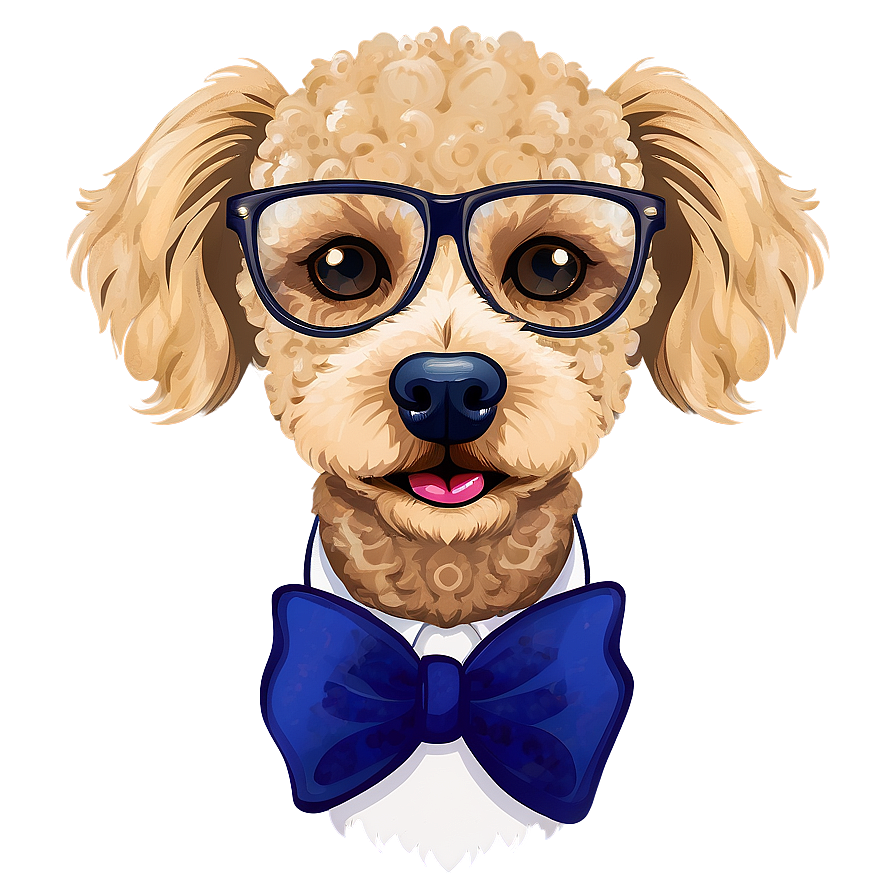 Poodle With Glasses Png Ubj