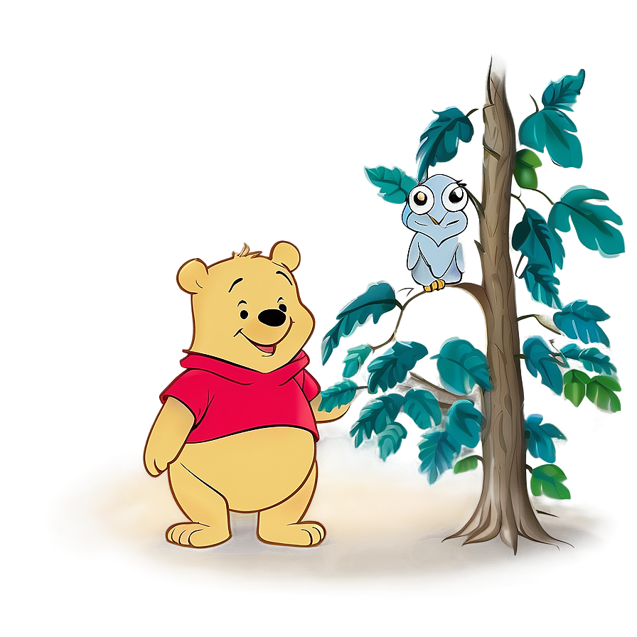 Pooh Bear And Owl Png Ghj