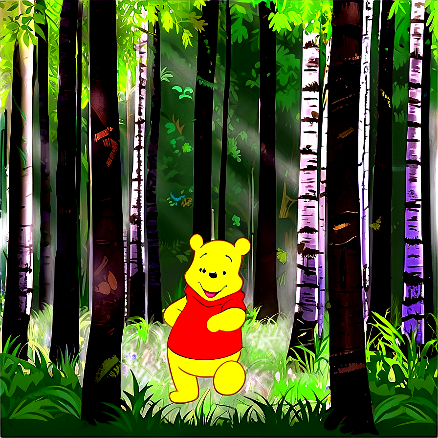 Pooh Bear In Forest Png 06202024