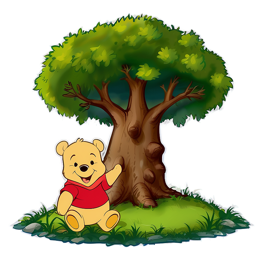 Pooh Bear In Forest Png Lcd94