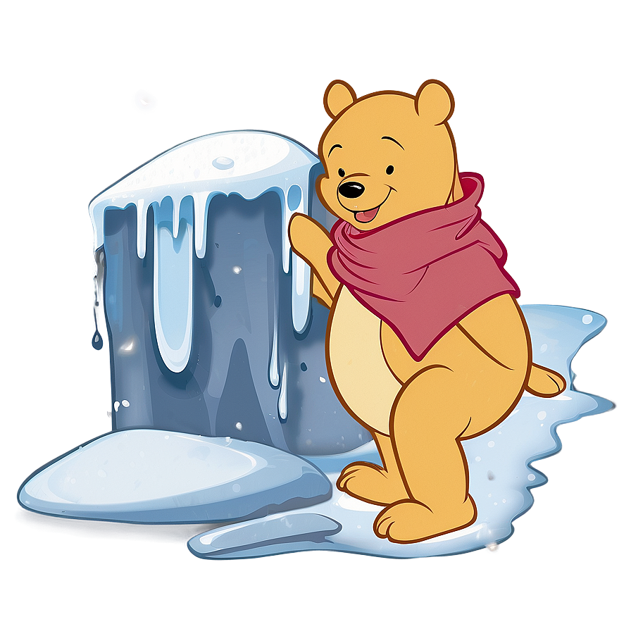 Pooh Bear In Snow Png 06202024