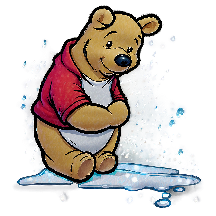 Pooh Bear In Snow Png 95