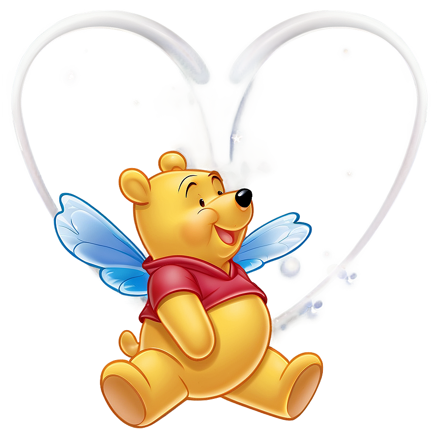 Pooh Bear With Butterfly Png Crk