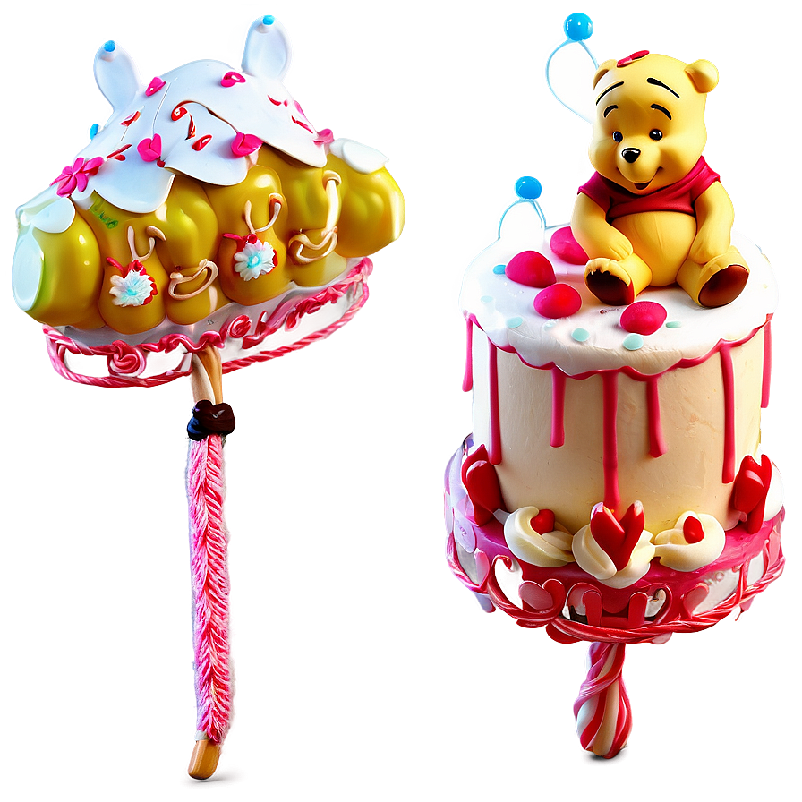 Pooh Bear With Cake Png 06202024