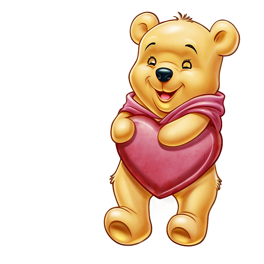 Pooh Bear With Heart Png 06202024