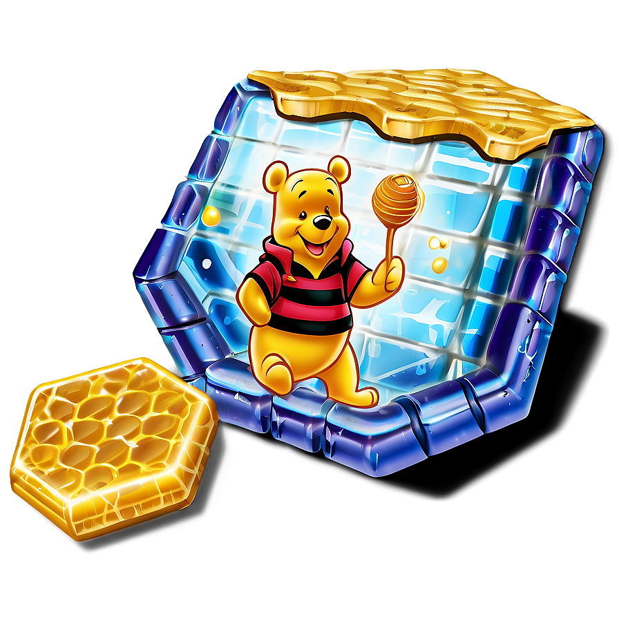 Pooh Bear With Honeycomb Png Ans