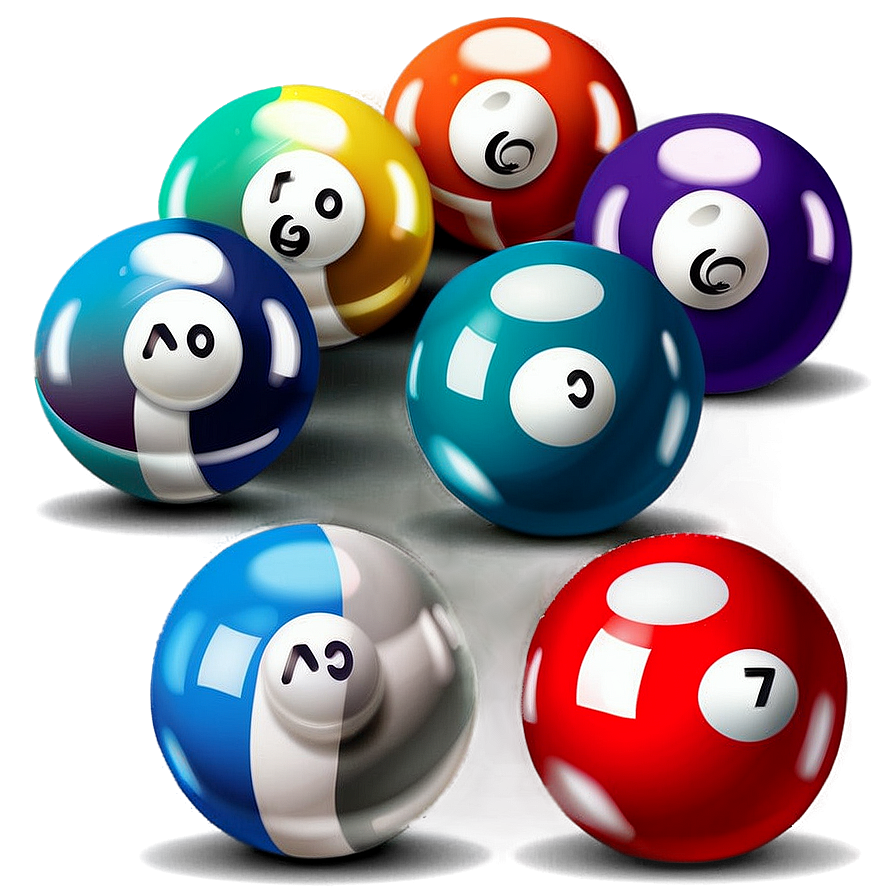 Pool Balls Illustration Png 06292024