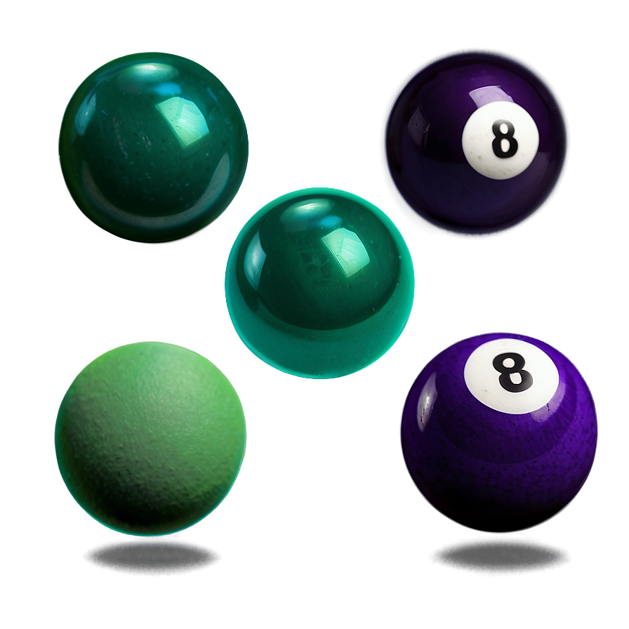 Pool Balls On Green Felt Png Jcd