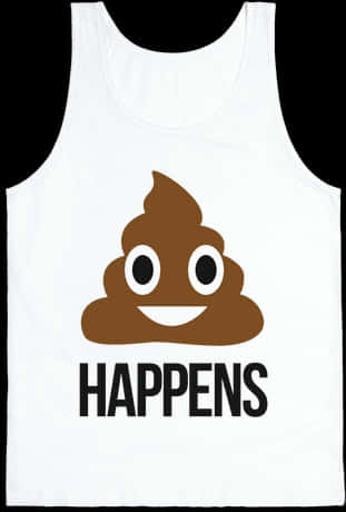 Poop Emoji Happens Tank Top