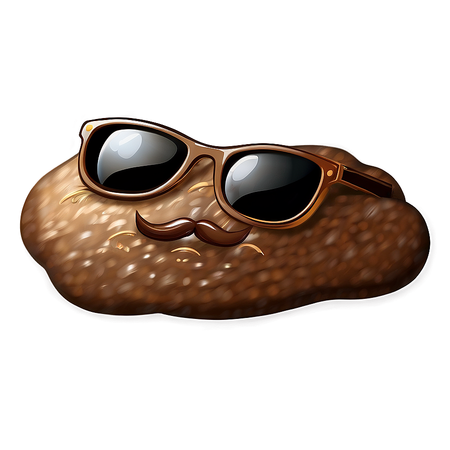 Poop With Sunglasses Emoji Png Ija25