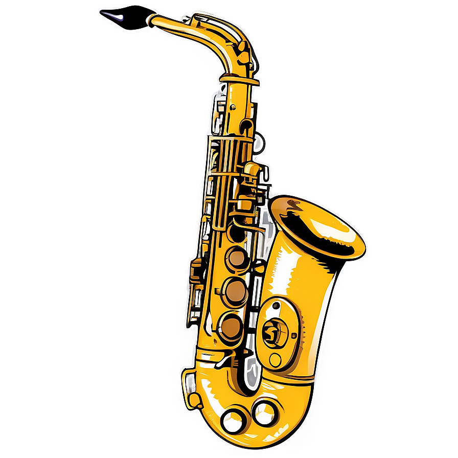 Pop Art Alto Saxophone Png Qpp