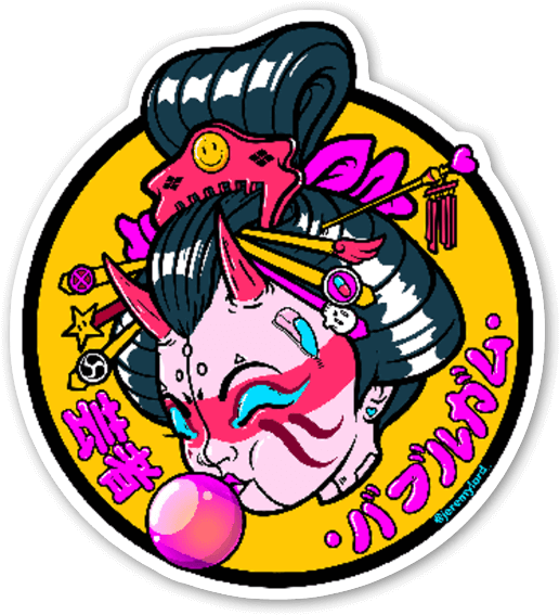 Pop Art Geisha Sticker