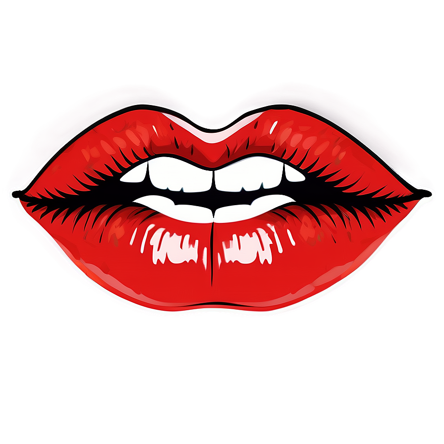 Pop Art Kissy Lips Png 06292024