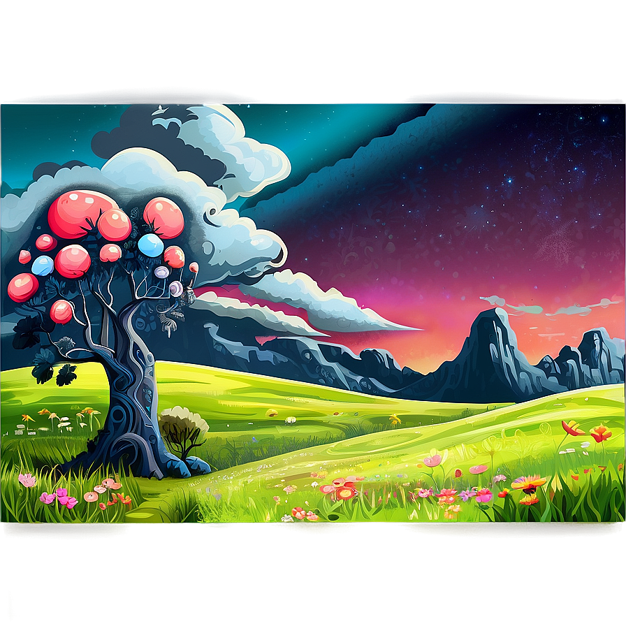 Pop Surrealism Landscape Png Qoi