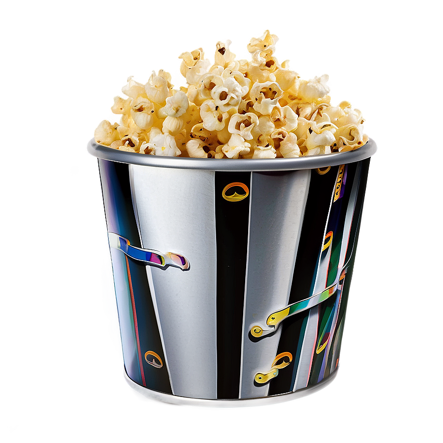 Popcorn Bucket With Film Reel Png 06132024