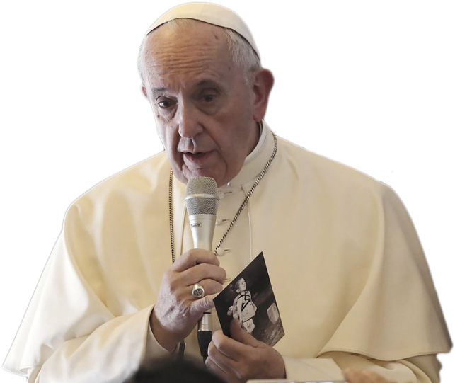 Pope Speakingwith Microphone